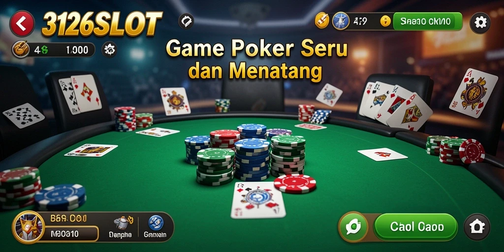 Screenshot gameplay 3126SLOT menampilkan keseruan bermain poker.