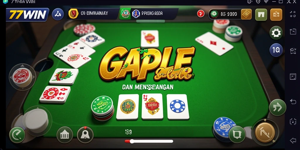 Tampilan gameplay Gaple yang menarik di 77WIN.