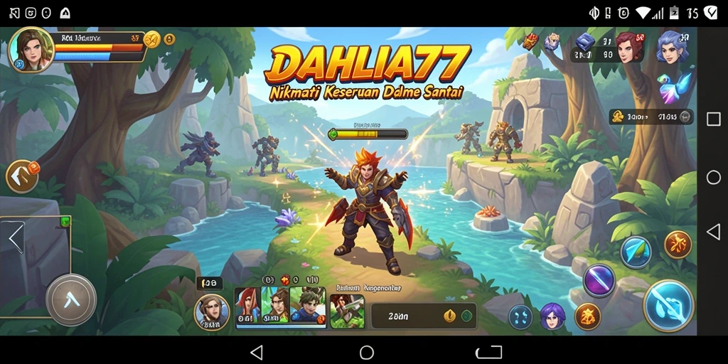 Tampilan gameplay <strong>DAHLIA77</strong> yang penuh warna dan menyenangkan.