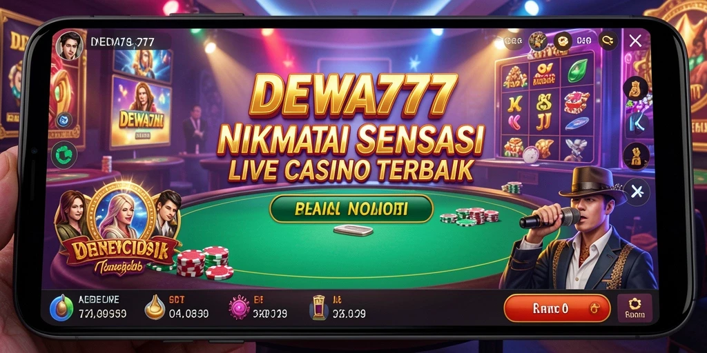 Gameplay seru DEWA777 di Live Casino dengan dealer profesional.