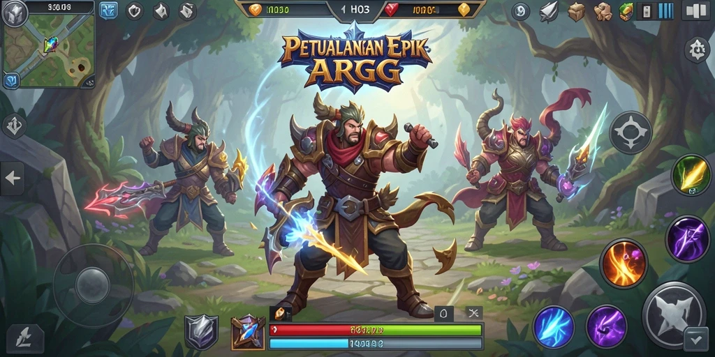Tampilan screenshot gameplay H03 dengan pertempuran ARPG yang mendebarkan.
