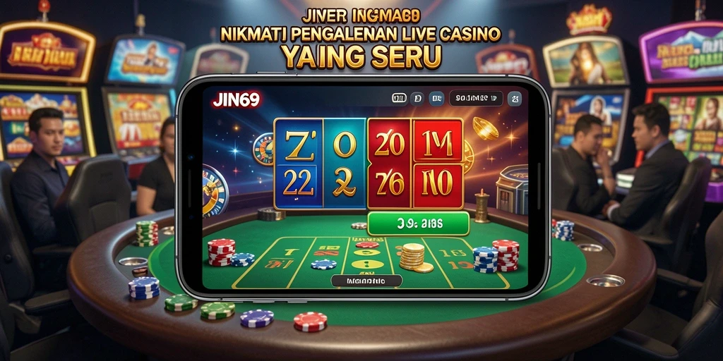 Tampilan gameplay Live Casino JIN69 yang mengasyikkan dan interaktif.