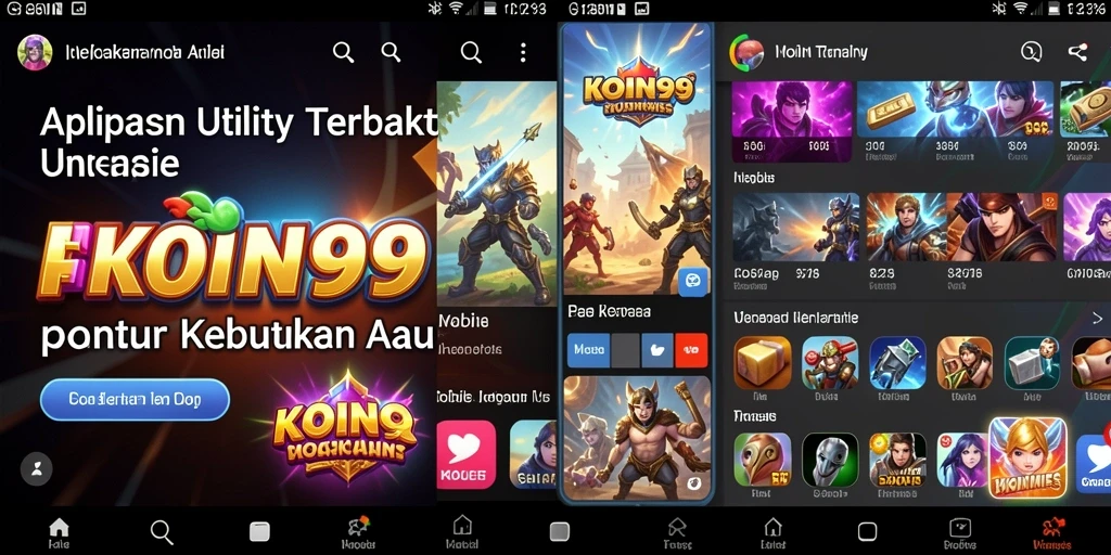 Screenshot KOIN99 menampilkan antarmuka pengguna yang sederhana dan intuitif.