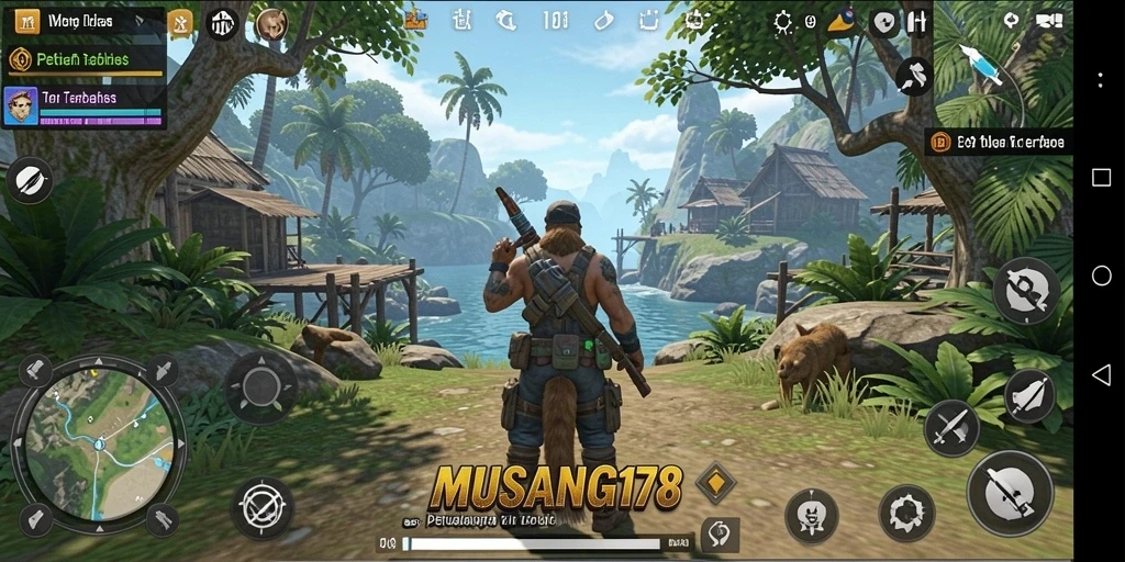Screenshot utama MUSANG178 menampilkan petualangan seru di dunia terbuka.