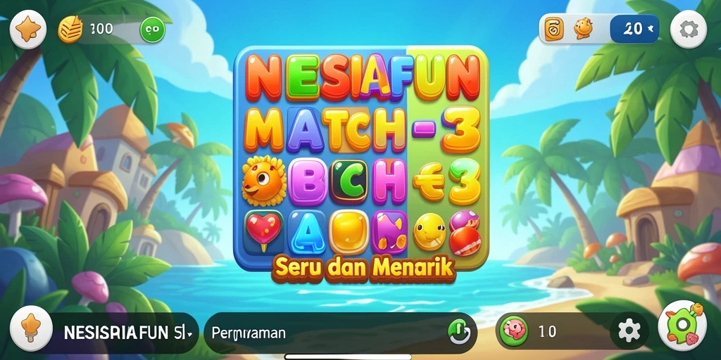 Tampilan gameplay seru dalam NESIAFUN saat menyusun kombinasi warna.