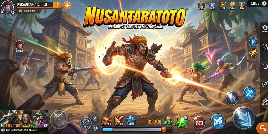 Tangkapan layar NUSANTARATOTO menampilkan aksi pertarungan yang mendebarkan.