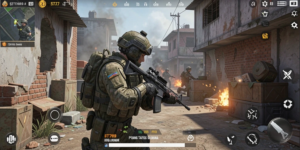 Tampilan gameplay seru di ST789 dengan pertarungan intens.