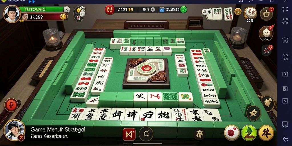 Tampilan menarik dari gameplay Mahjong di TOTO80.