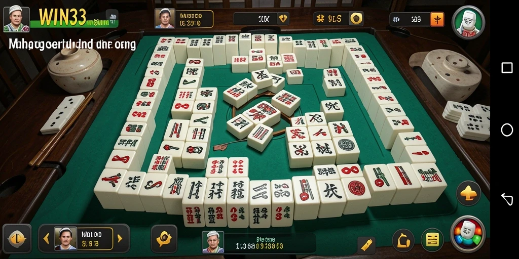 Tampilan gameplay seru dan interaktif dari WIN33 di Mahjong.